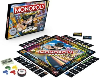 Hasbro Gaming Monopoly Speed Brettspiel, Monopoly In Weniger Als 10 Minuten, Eine Schnelle Version Des Monopoly Brettspiels Ab 8 Jahren, Spiel Für 2–4 Spieler 2 Hasbro Gaming Monopoly Speed Brettspiel, Monopoly In Weniger Als 10 Minuten, Eine Schnelle Version Des Monopoly Brettspiels Ab 8 Jahren, Spiel Für 2–4 Spieler – Bild 2