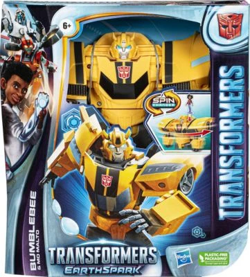 Transformers Spielzeug EarthSpark Spin Changer Bumblebee Und Mo Malto Figur 4 Transformers Spielzeug EarthSpark Spin Changer Bumblebee Und Mo Malto Figur – Bild 4
