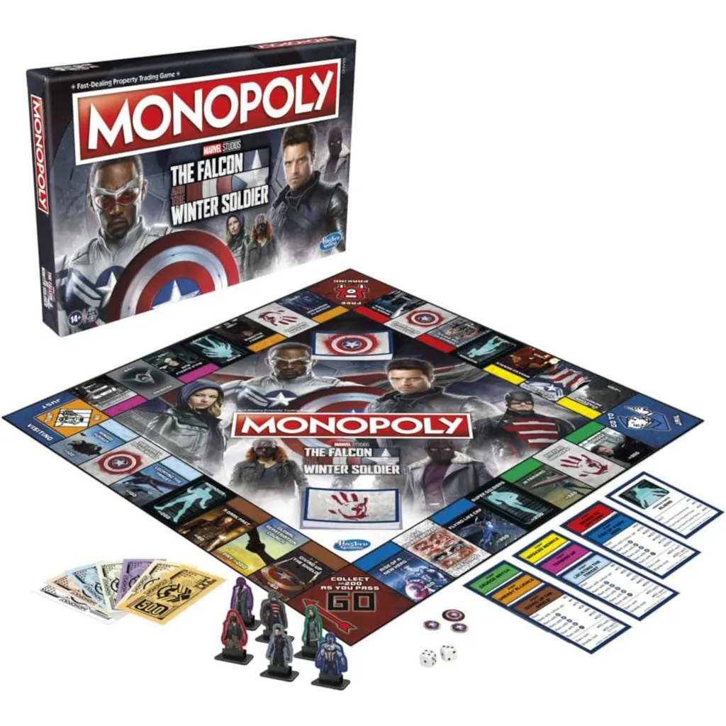 Hasbro - Monopoly - The Falcon And The Winter Soldier (englisch) Brettspiel Gesellschaftsspiel Marvel 5 Hasbro - Monopoly - The Falcon And The Winter Soldier (englisch) Brettspiel Gesellschaftsspiel Marvel – Bild 5