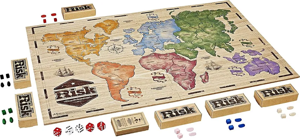Hasbro - Risiko - Holz Sonderedition Brettspiel Gesellschaftsspiel 2 Hasbro - Risiko - Holz Sonderedition Brettspiel Gesellschaftsspiel – Bild 2